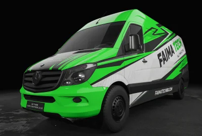 Racing and sports van wrap design